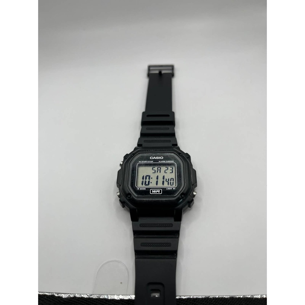 Men's Digital Black Resin Strap Watch 42.4mm